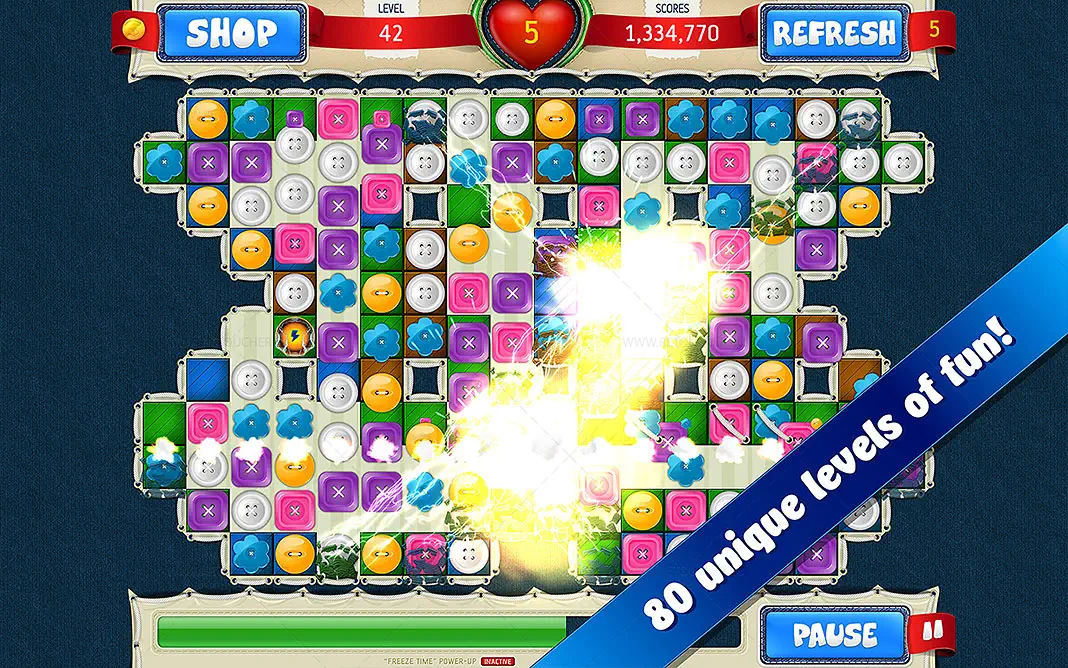 Small Buttons screenshot 04: Gameplay mobile match3